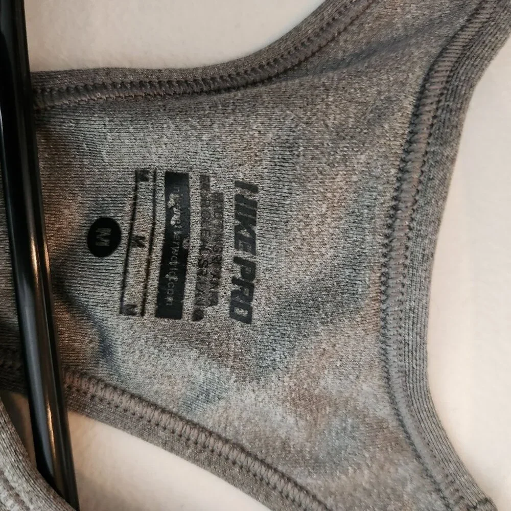 Nike Sports Bra Pro Dri-Fit Gray Medium Racerback
